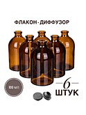 Диффузор 100 мл 6 штук с чёрными пробками